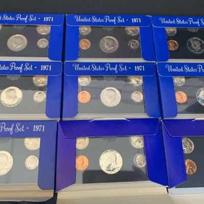 De237 us coin proof sets 1971 and 1968