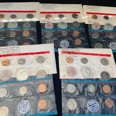 De240 five us coin sets 1968