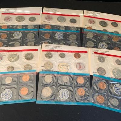 De243 six 1970 us coin sets