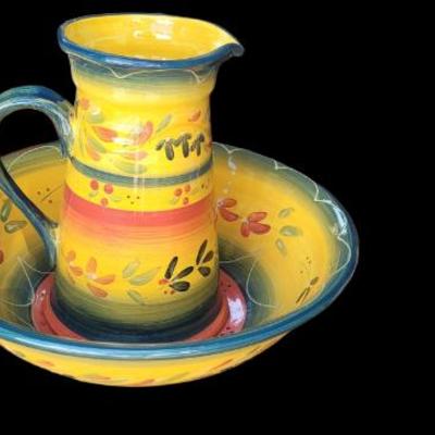 Sale Photo Thumbnail #67: La Province by Tabletops Gallery - lovely large bowl and pitcher in great condition. Made from 2007-2013 and is now discontinued.