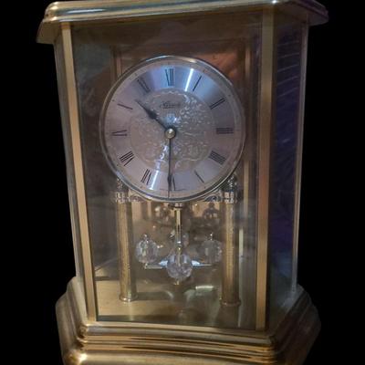 Sale Photo Thumbnail #57: Vintage Hermle Quartz Brass Table/Mantle Pendulum Clock - works