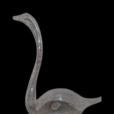 Sale Photo Thumbnail #46: Hand Blown Glass Swan