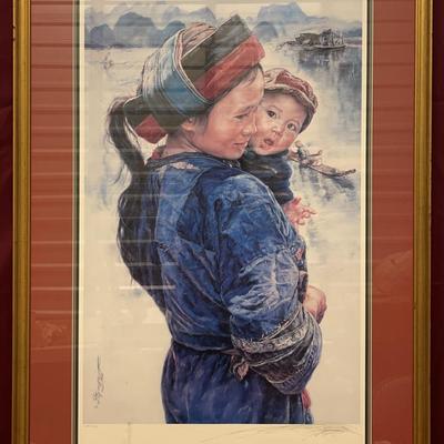 “Mother And Her Child” Framed Art Print