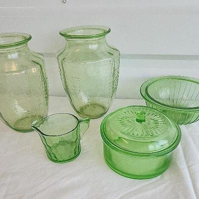 Green Depression Glass