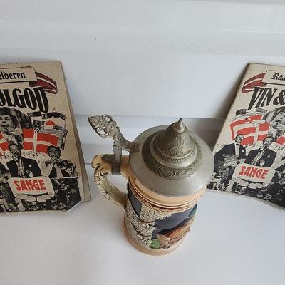German Beer Stein & Magazines