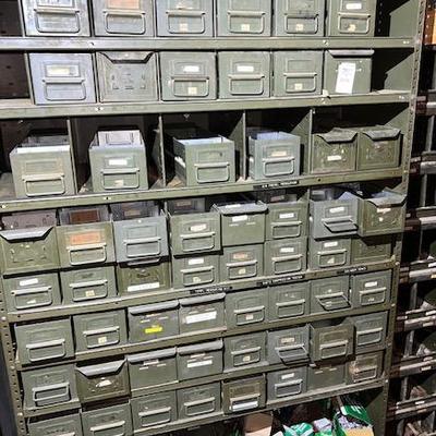 Card Catalog used for bolt bins and contents 