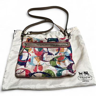 Sale Photo Thumbnail #284: Coach Hallie Canvas Tote Multicolor Handbag