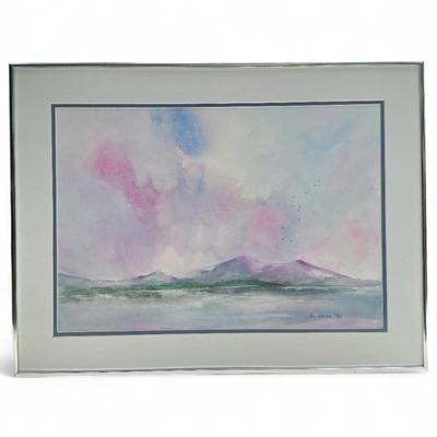 Sale Photo Thumbnail #159: Original Watercolor Landscape Painting by E. Ozawa, 1995