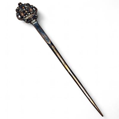 Sale Photo Thumbnail #234: Ornate Metal Hair Stick/Hatpin, Victorian Revival Style