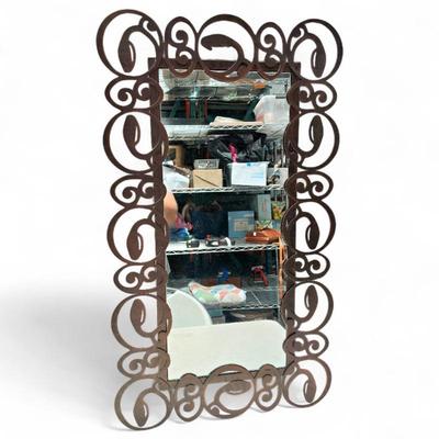 Sale Photo Thumbnail #225: Rectangular Mirror w/ Scrollwork Frame