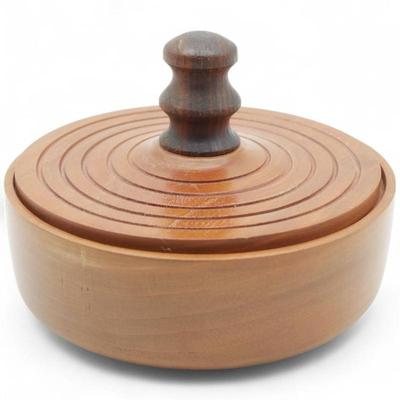 Sale Photo Thumbnail #38: Handmade Walnut Wood Turned Container w/ Lid