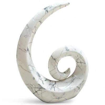 Sale Photo Thumbnail #143: Ceramic Swirl Sculpture w/ Marble Finish