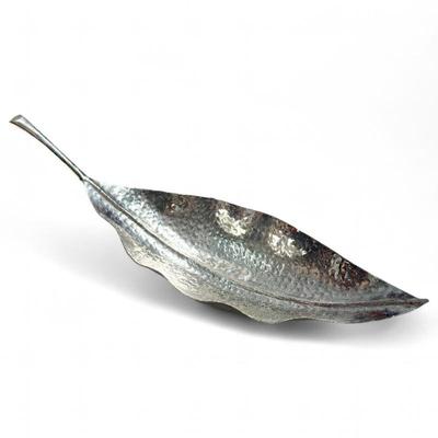 Sale Photo Thumbnail #153: Large Handcrafted Aluminum Gum Tree Leaf Bowl