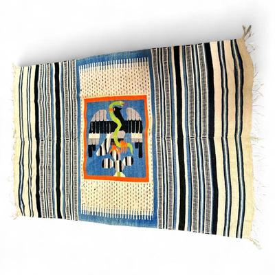 Sale Photo Thumbnail #272: Vintage Mexican Saltillo Serape Blanket