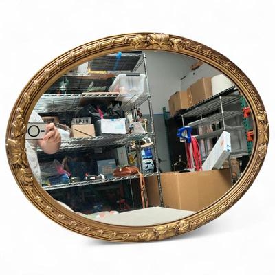 Sale Photo Thumbnail #84: Ornate Oval Rococo Gilded Wall Mirror