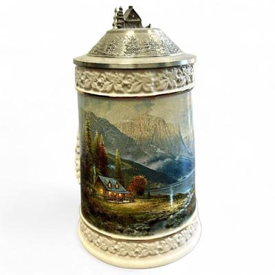 Sale Photo Thumbnail #112: Thomas Kinkade "Beginning of a Perfect Day" Stoneware Stein