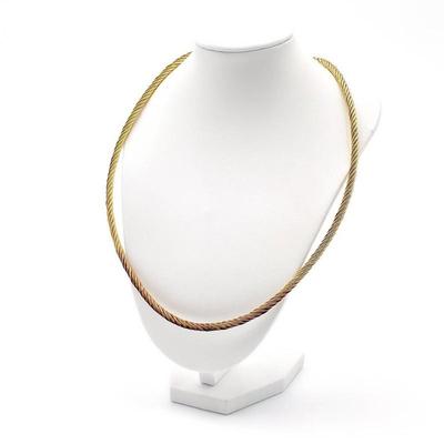 Sale Photo Thumbnail #57: Gold-Plated 925 Sterling Silver Twist Chain Necklace