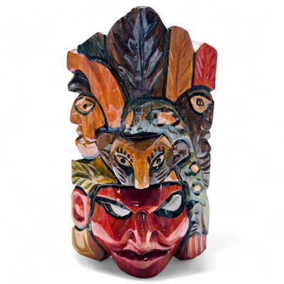 Sale Photo Thumbnail #71: Hand-Carved Mayan Tribal Mask