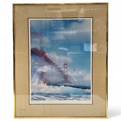 Sale Photo Thumbnail #218: Inge Saastad “Golden Gate Bridge” Lithograph, 67/600
