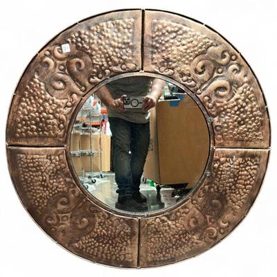 Sale Photo Thumbnail #203: The Raschella Collection 37” Round Metal Mirror