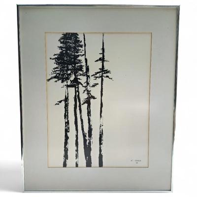 Sale Photo Thumbnail #155: Signed Ink Artwork by E. Ozawa, 1989