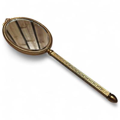 Sale Photo Thumbnail #262: Art Deco Cast Metal Hand Mirror