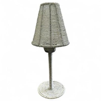 Sale Photo Thumbnail #95: Candle Stand w/ Silver Beaded Shade and Base
