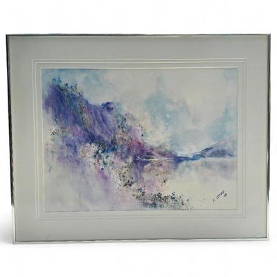 Sale Photo Thumbnail #158: Original Abstract Watercolor Painting by E. Ozawa, ’98