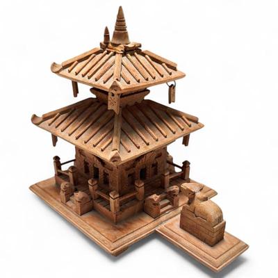 Sale Photo Thumbnail #204: Nepali Handmade Wooden Replica of Pashupatinath Temple