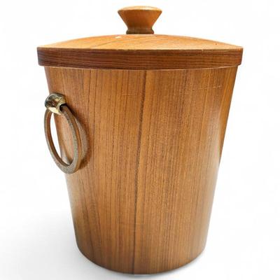 Sale Photo Thumbnail #98: KMC Teak Ice Bucket, MCM Style, 1960s, Japan
