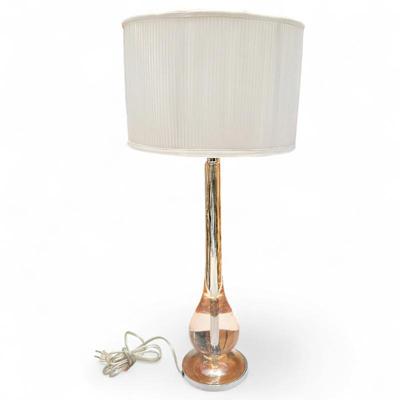 Sale Photo Thumbnail #221: Uttermost Contemporary Glass Table Lamp, Ribbed Finial