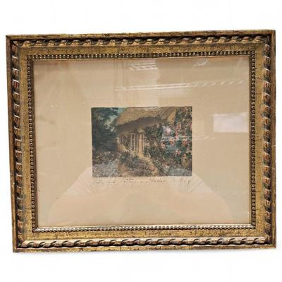 Sale Photo Thumbnail #207: Wallace Nutting Hand-Colored Photograph, “Hollyhock Cottage"