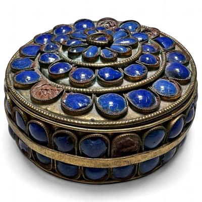 Sale Photo Thumbnail #209: Antique Tibetan Filigree Box