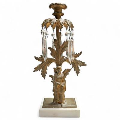 Sale Photo Thumbnail #125: Victorian Brass Figural Girandole Candle Holder