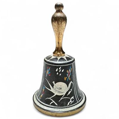 Sale Photo Thumbnail #190: Solid Brass Bell w/ Hand-Painted Design
