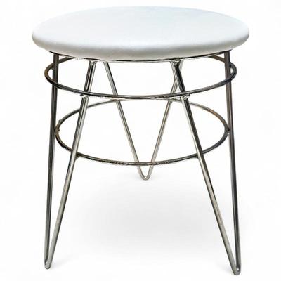Sale Photo Thumbnail #91: MCM Style Chrome Wire Stool