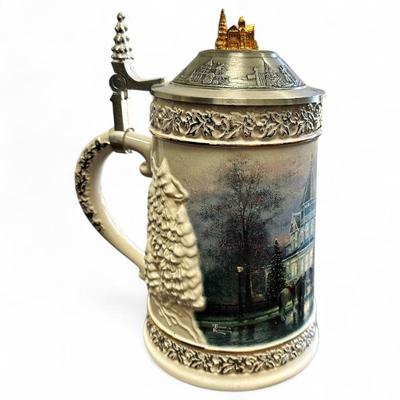 Sale Photo Thumbnail #237: "Spirit of Christmas" Longton Crown Stein by Thomas Kinkade