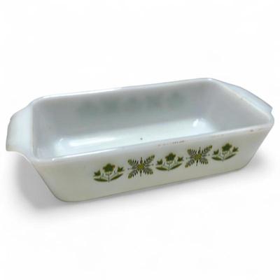 Sale Photo Thumbnail #180: Vintage Fire-King Meadow Green Milk Glass Dish