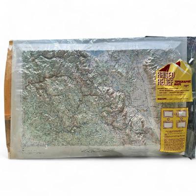 Sale Photo Thumbnail #227: Raised Relief Topographic Map of Mariposa, CA, 1970