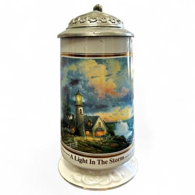 Sale Photo Thumbnail #109: Thomas Kinkade "A Light in the Storm" Stein, 1998