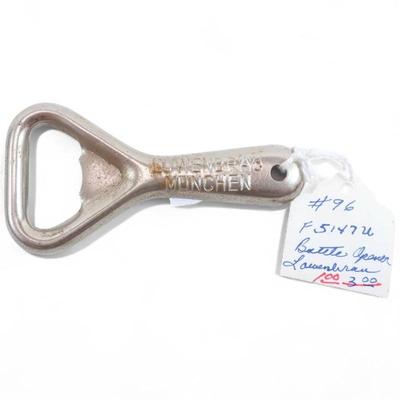 Sale Photo Thumbnail #63: Metal Bottle Opener Marked 'Lowenbrau Munchen'