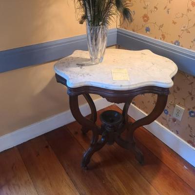 Sale Photo Thumbnail #5: Marble top table