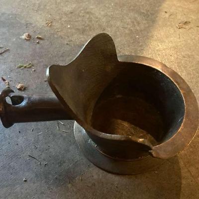 Vintage Brass Chinese Silk Iron
