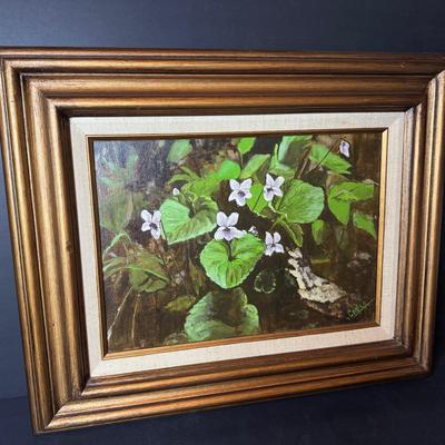 “Violets In The Grass” Original Artwork Signed Cooper