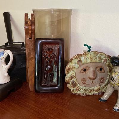 Vintage Cast-Iron Cook Pot With Our Glass Pottery & Vintage Decor Pieces