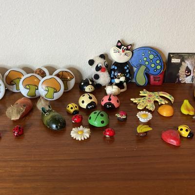 Vintage Magnets With Mushroom Knobs 