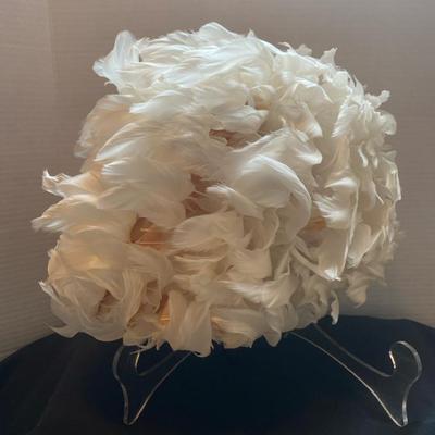 Vintage Women’s White Chrysanthemum Hat By Henry Margu