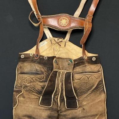 Vintage Leather Josef Weims Voklabruck Lederhosen 