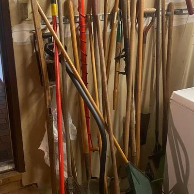 Lot Of Various Yard Tools For Gardening
