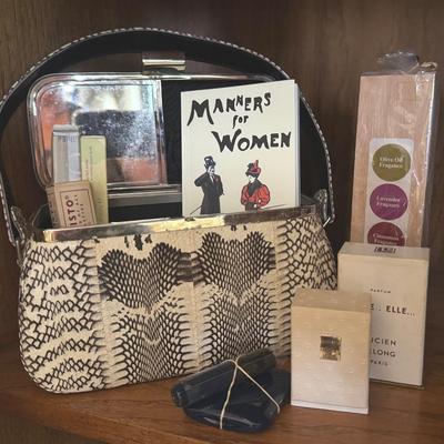 Vintage Perfume, Makeup Bag & More